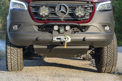 2019 and up Sprinter winch mount with bull bar and receiver