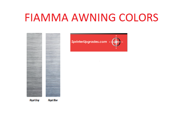 Fiamma Awnings for Sprinter Vans - 2 colors of fabric