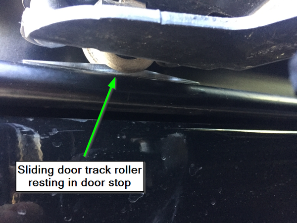 Example Photo for Sprinter Slider Door Stop Kit - may not be Sprinter