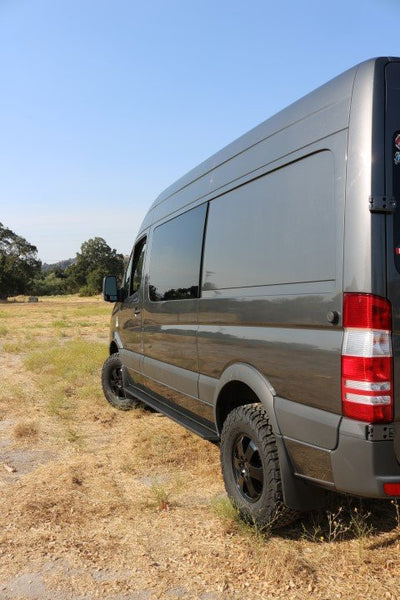 2" lift installed on Sprinter 2500 2wd 07-up rear view