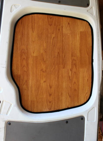 sprinter rear door insulation panel in light wood R-10